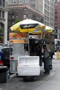 Hotdogstand in New York City Hotdogstand in New York City